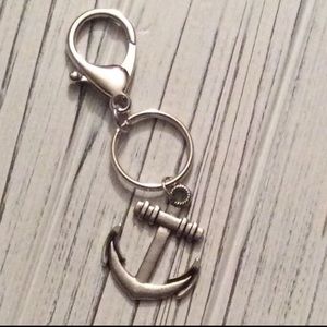 Anchor Keychain Silver NEW